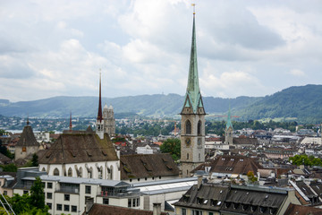Fototapeta na wymiar Zurich from the top