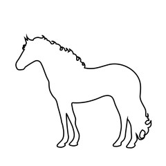 Vector silhouette of horse logo on white background.