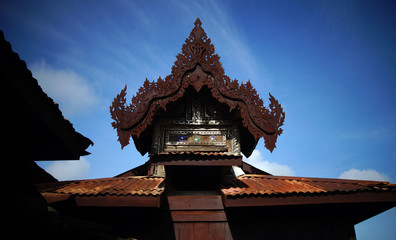 Fototapeta premium monastère en bois de Swe Yan Payay
