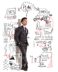 business man trying to make the good decision