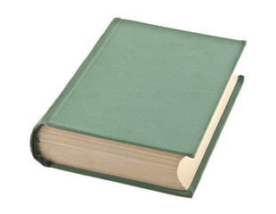 old green book isolated on white background