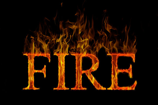 Fire lettering english