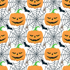 halloween kids vector pattern