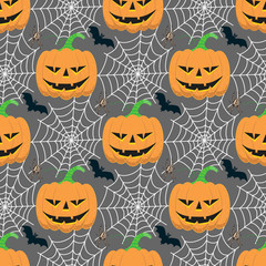 halloween kids vector pattern