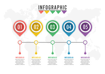 Business data visualization. Process chart. Abstract elements of graph, diagram with 4 steps, options, parts or processes. Vector business template for presentation. Creative concept for infographic.
