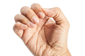 closeup of man finger nail