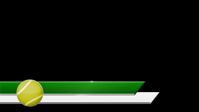 Tennis Lower Third Alpha Channel Green White