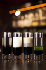 alcoholic cocktail at the bar