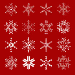 Obraz na płótnie Canvas Set of snowflakes