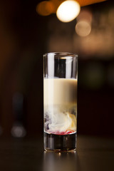 alcoholic cocktail at the bar