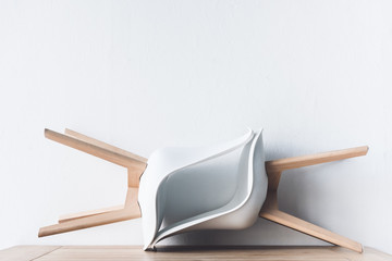 chairs on wooden tabletop