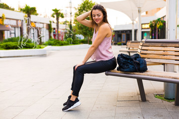 Woman in the summer city