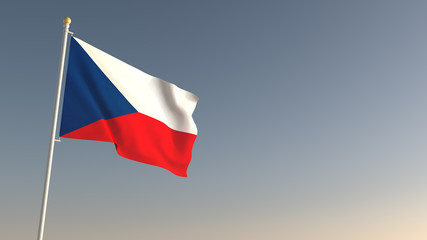 Naklejka premium czechkia national flag