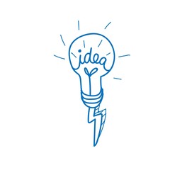 Doodle of lightbulb icon