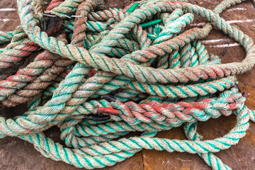 Rope Closeup Boat Ship Equipment