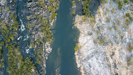 The Gorge River in Heifer Station, New South Wales shot from above.