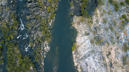 The Gorge River in Heifer Station, New South Wales shot from above.