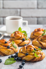 Homemade pumpkin cinnamon yeasted buns