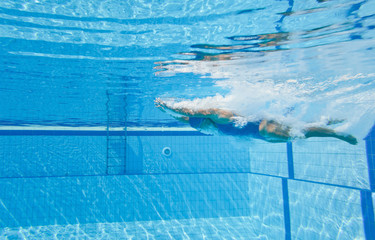 Swimmer in training