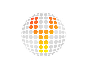 Letter Y Dot Sphere Icon Logo Design Element