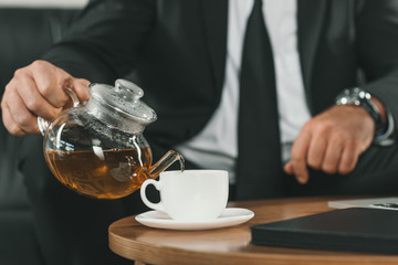 pouring tea