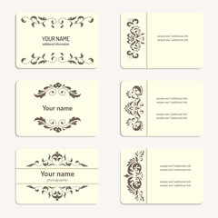Collection vintage business card.