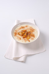 plate of semolina pudding