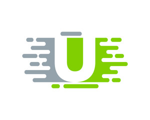 U Letter Paint Color Icon Logo Design Element 