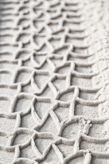 in the desert  beach track of car and truck like abstract background