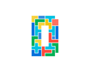 Fototapeta premium Letter D Puzzle Icon Logo Design Element