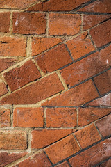 Very Textured Brick Wall Background Close Up 