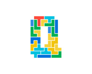 Letter Q Puzzle Icon Logo Design Element