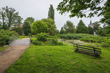 Fototapeta na wymiar Lenne Park in Criewen, Schwedt Oder city district in Germany