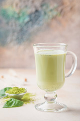 Green tea matcha latte