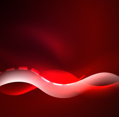 Vector glowing wave, smoke design wavy lines