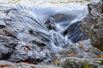 Rushing water in a River