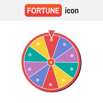 Wheel fortune spin. Wheel of fortune vector illustration