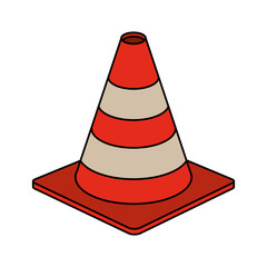 traffic cone icon image vector illustration design 