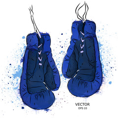 Boxing gloves. Vector illustration