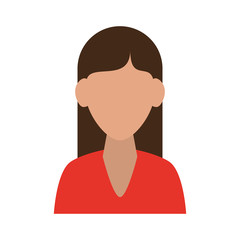 woman avatar portrait icon image vector illustration design 