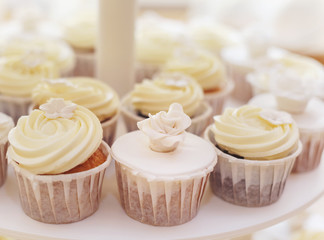 Wedding food - white cupcake