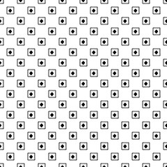 Seamless vector pattern. Black and white geometrical background with hand drawn decorative elements. Print with simple geometric motifs. Graphic vector illustration.