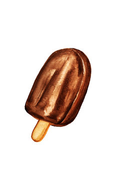 Watercolor eskimo pie