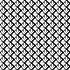 Seamless vector pattern. Black and white geometrical background with hand drawn decorative tribal elements. Print with ethnic, folk, traditional motifs. Graphic vector illustration.