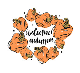 Obraz premium Hand drawn vector abstract card template