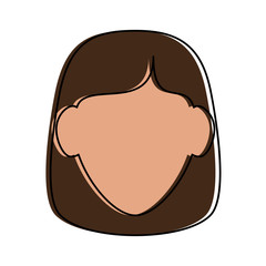 woman avatar head icon image vector illustration design 