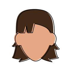 woman avatar head icon image vector illustration design 