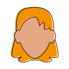 woman avatar head icon image vector illustration design 