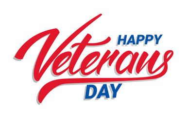 Veterans Day. Happy Veterans Day hand lettering typography design