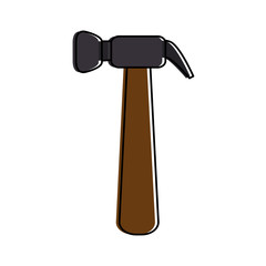 hammer tool icon image vector illustration design 